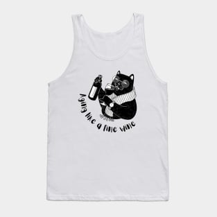 Aging Like A Fine Wine Funny Cat Quote Tank Top